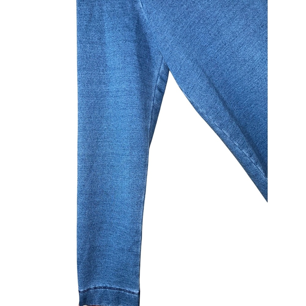 J. Jill Indigo Blue Hooded Henley Pullover Top Small Long Sleeve Sweater - Picture 5 of 5